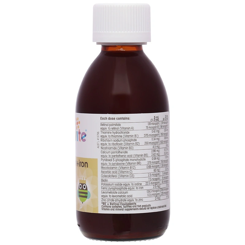 Pentavite Gold Multivitamin + Iron Liquid Kids bổ sung vitamin và khoáng chất chai 200ml - 10